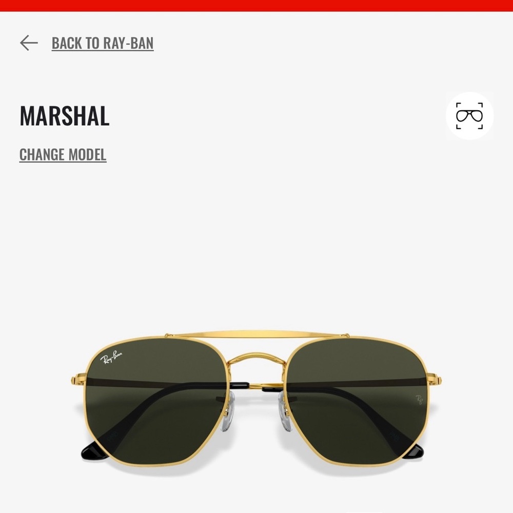 Ray-Ban Marshal Gold sunglasses NEW
